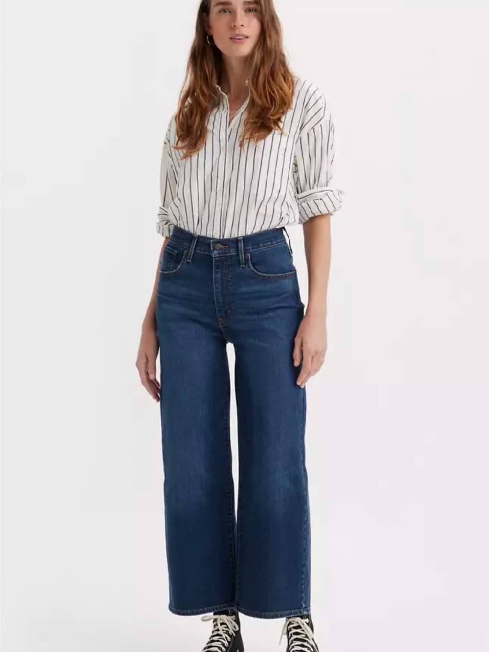 Levi's High-Rise Wide Leg Jeans - Deep Blue